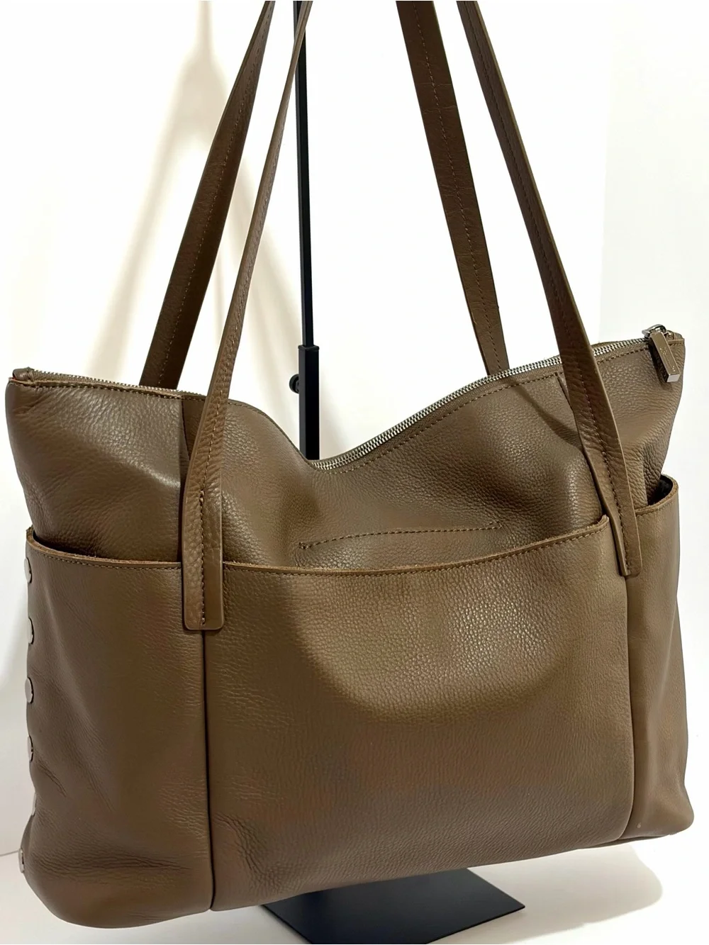 Hammitt Addie Large Leather Tote Bag In Olivine With Gunmetal Hardware EUC!!